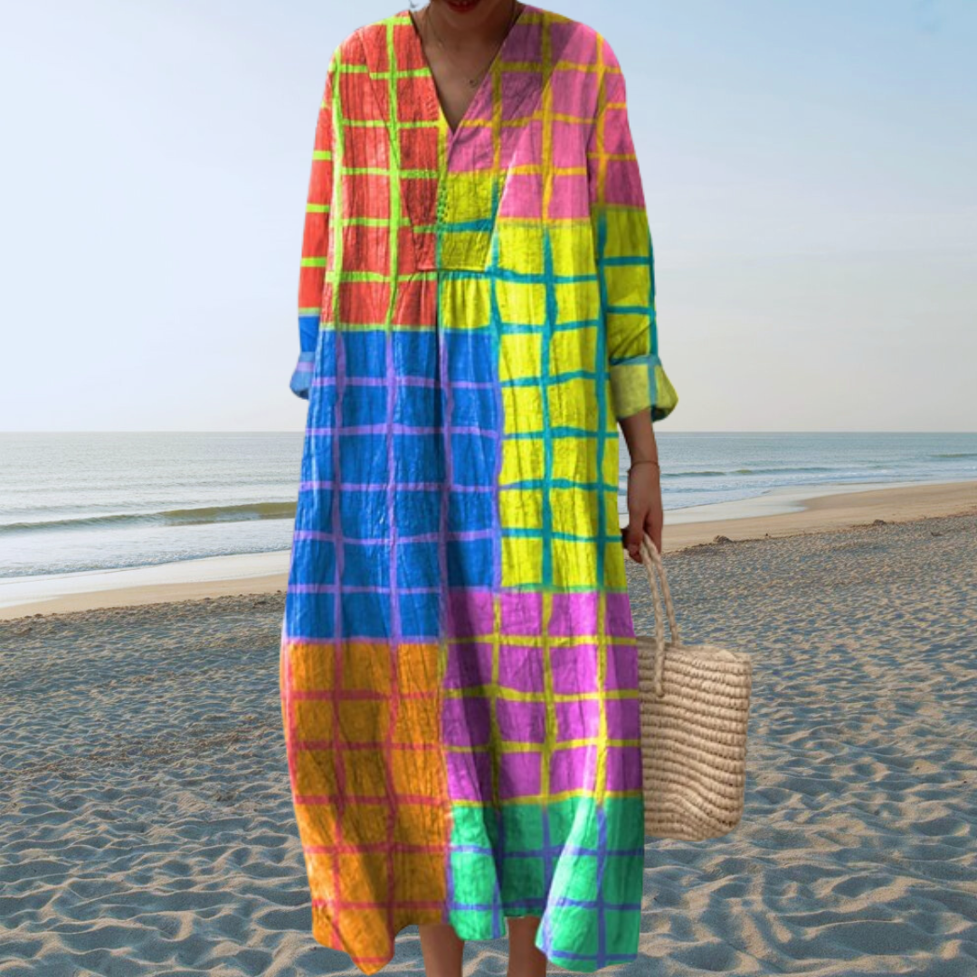 Vestido Floral Caída-Fluida