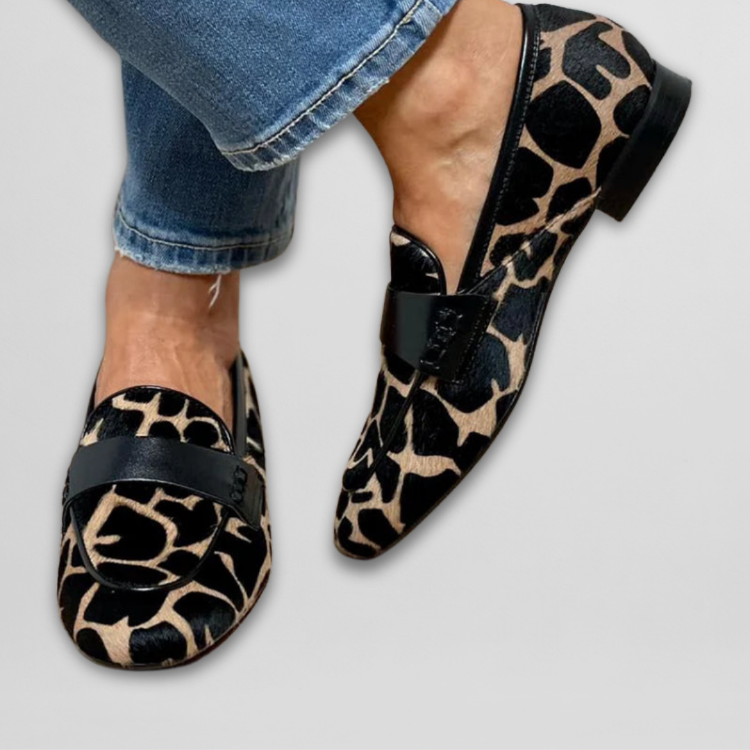 Mocasines Animal-Print Confort