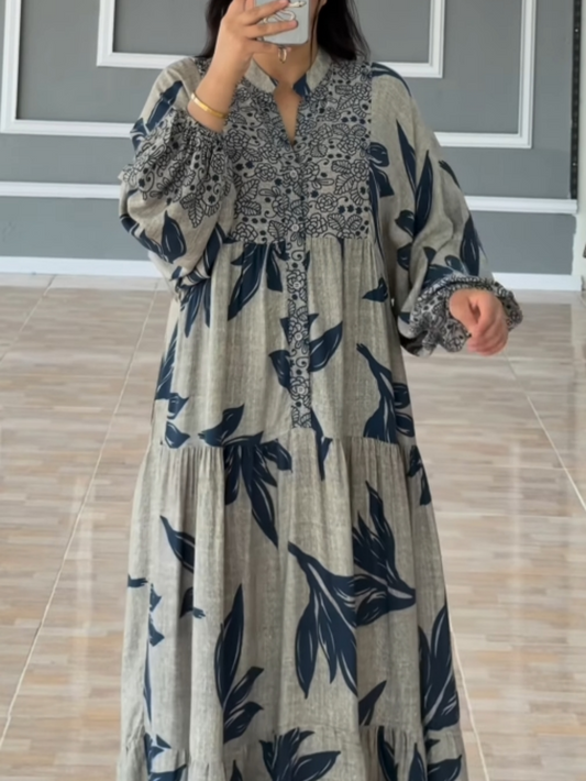 Vestido Ultra-Suave Mangas Farol