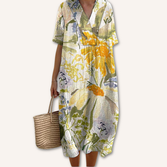 Vestido Floral Silueta-Realce