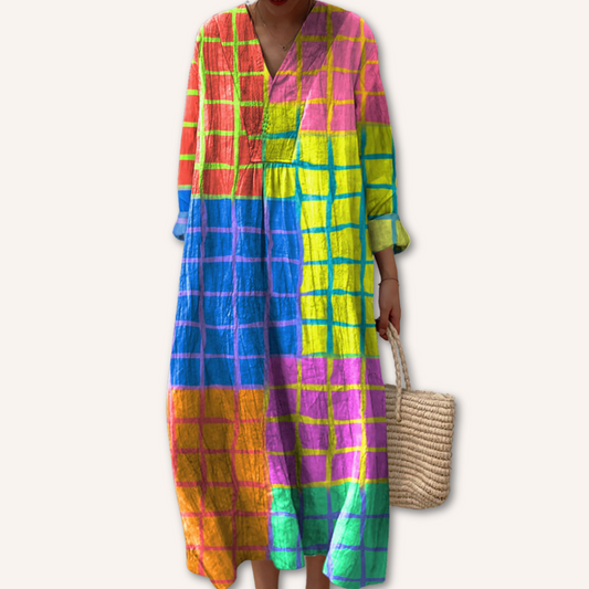 Vestido Floral Caída-Fluida