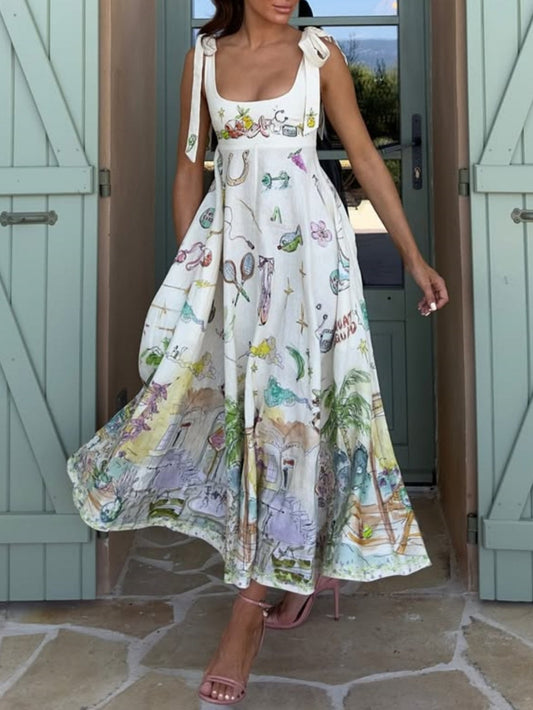 Vestido Midi Lino-Fresco