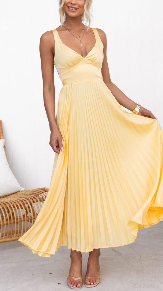 Maxivestido Amarillo Estiloso